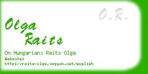 olga raits business card